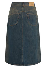 Load image into Gallery viewer, Denim fabric midi skirt
