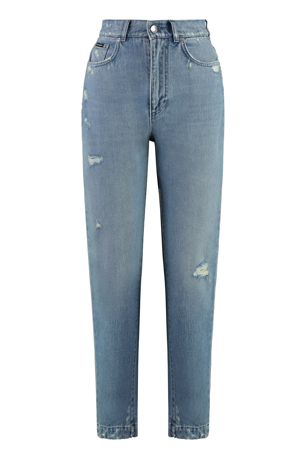 5-pocket straight-leg jeans