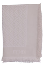 Load image into Gallery viewer, Scarf in silk and wool with jacquard FF motif
