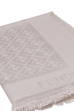 Load image into Gallery viewer, Scarf in silk and wool with jacquard FF motif
