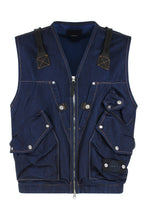 Load image into Gallery viewer, Denim Research - Denim gilet with zip and pockets

