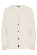 Load image into Gallery viewer, Cardigan in fabric with v-neck
