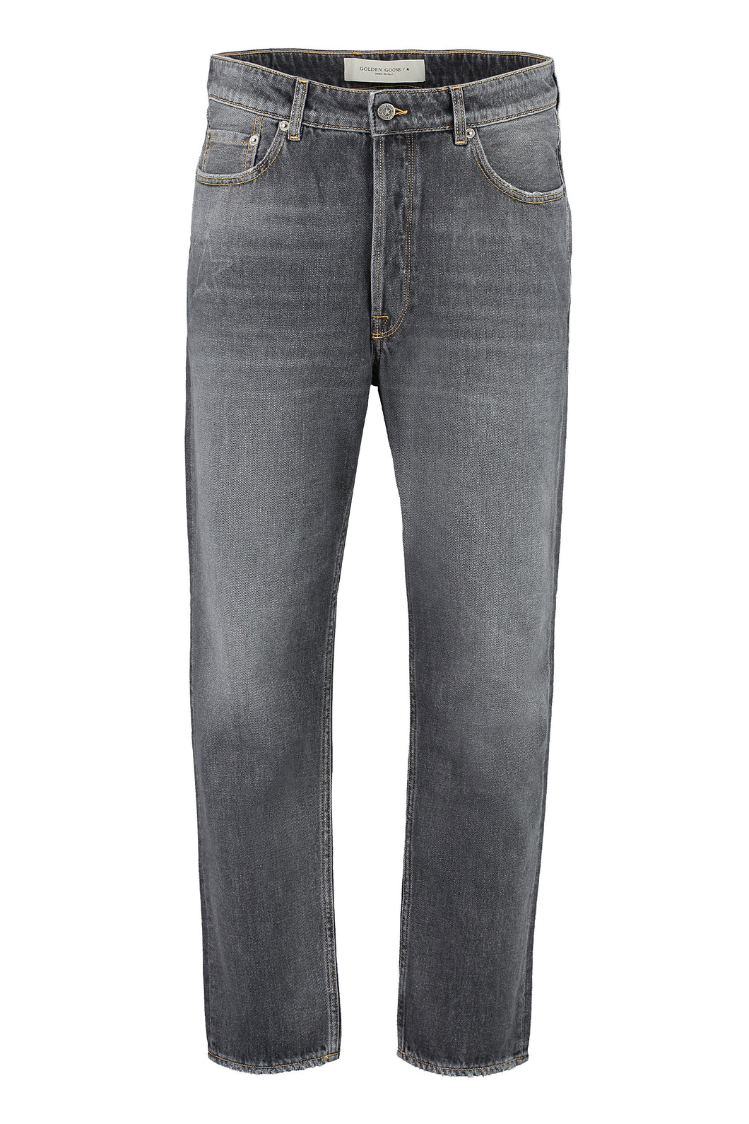 5-pocket straight-leg jeans