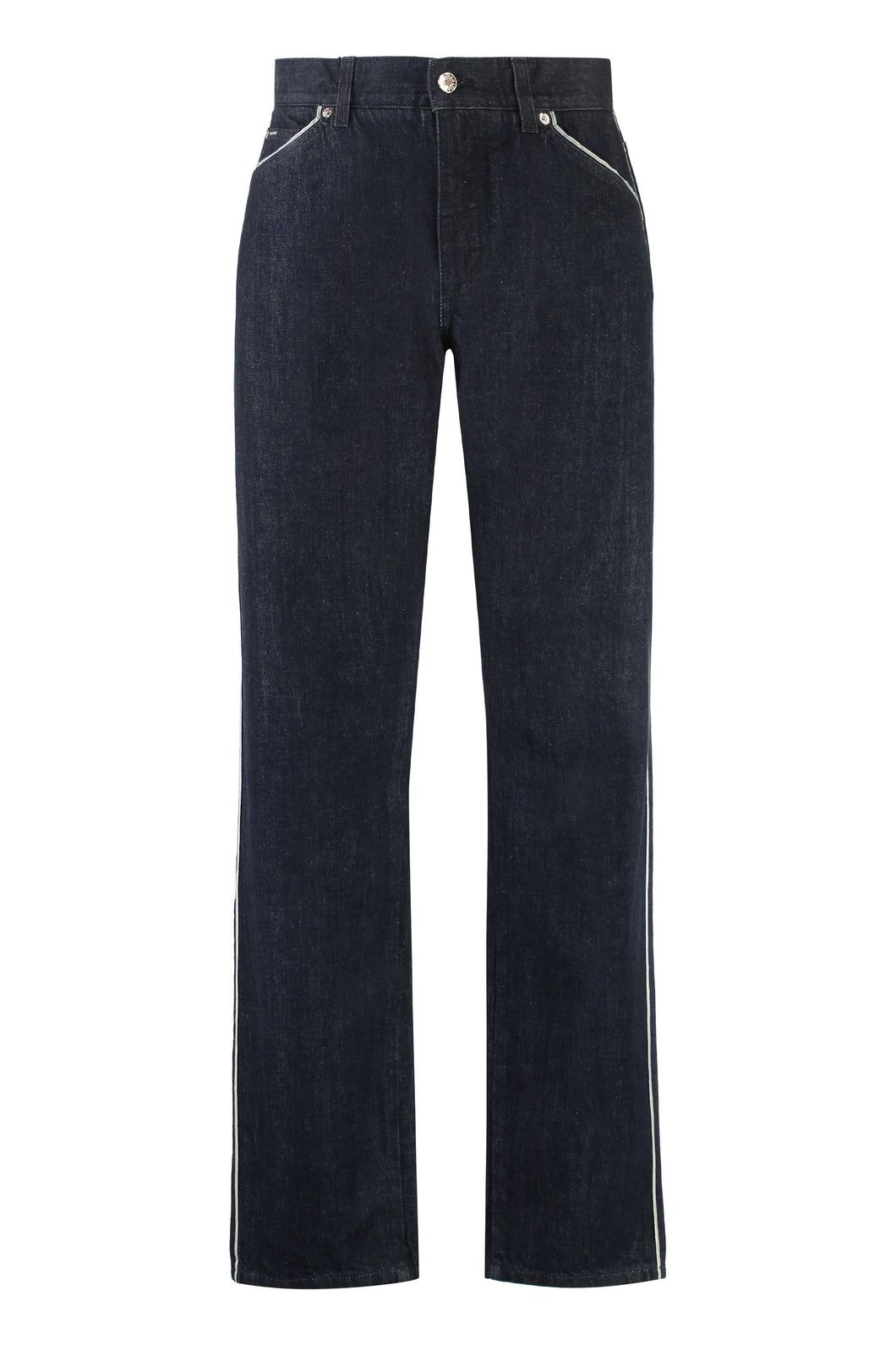 5-pocket straight-leg jeans