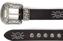 Load image into Gallery viewer, Leather belt with metal buckle
