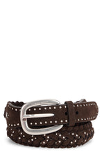 Load image into Gallery viewer, Houston belt in suede braided with micro studs

