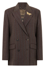 Load image into Gallery viewer, Pinstripe blazer in virgin wool
