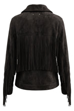 Load image into Gallery viewer, Suede jacket with fringes
