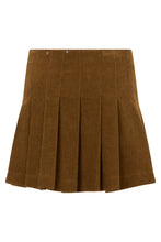 Load image into Gallery viewer, Short velvet skirt with pleats
