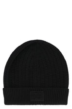 Load image into Gallery viewer, Black knit wool hat
