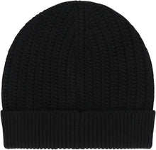 Load image into Gallery viewer, Black knit wool hat
