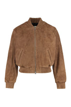 Load image into Gallery viewer, Brown suede bomber jacket
