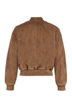 Load image into Gallery viewer, Brown suede bomber jacket
