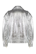 Load image into Gallery viewer, Metallic leather jacket
