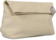Load image into Gallery viewer, Jewel Zip Suede clutch
