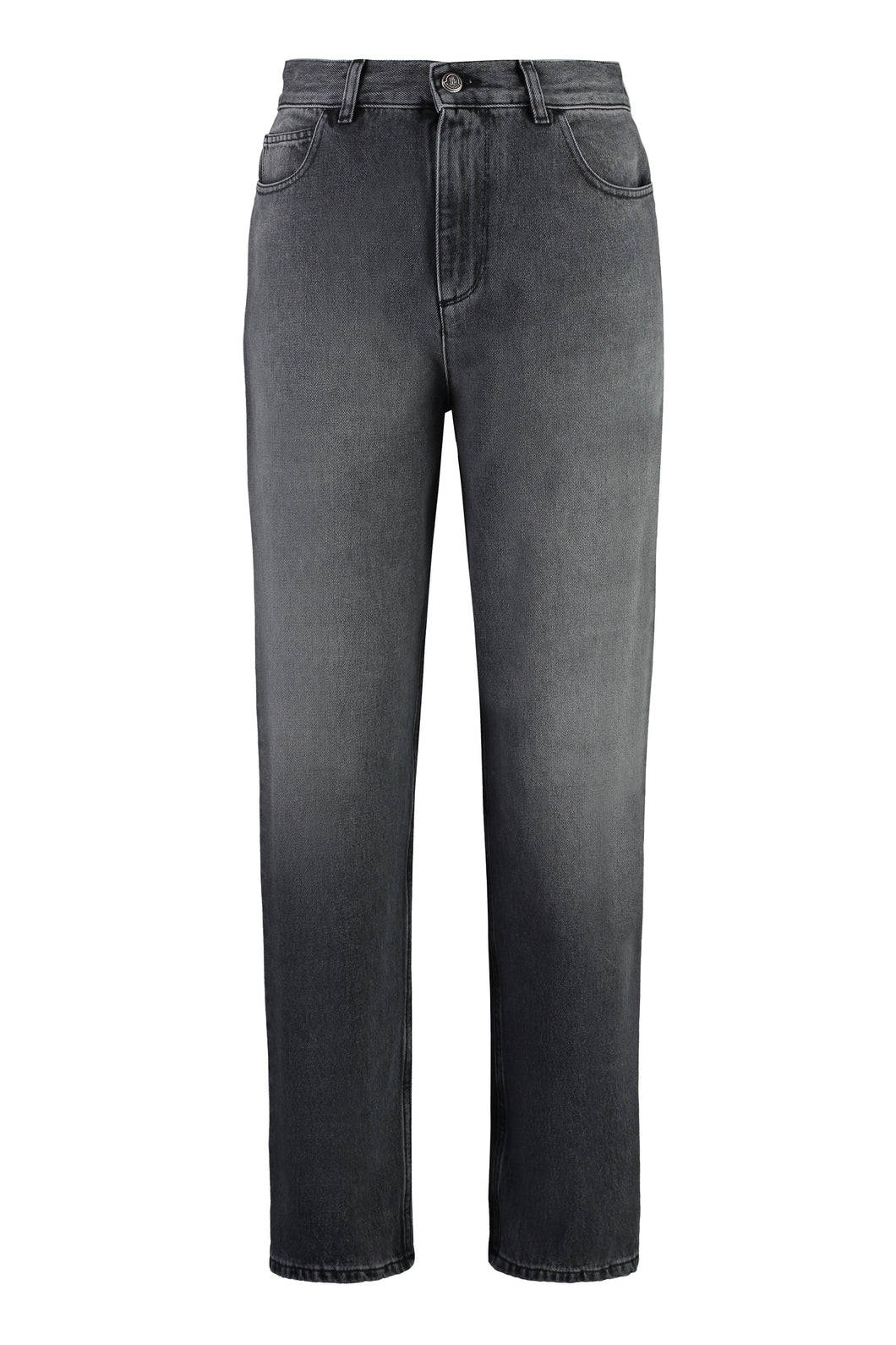 5-pocket straight-leg jeans