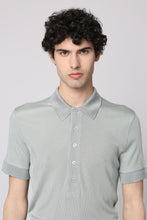 Load image into Gallery viewer, Ribbed knit polo shirt
