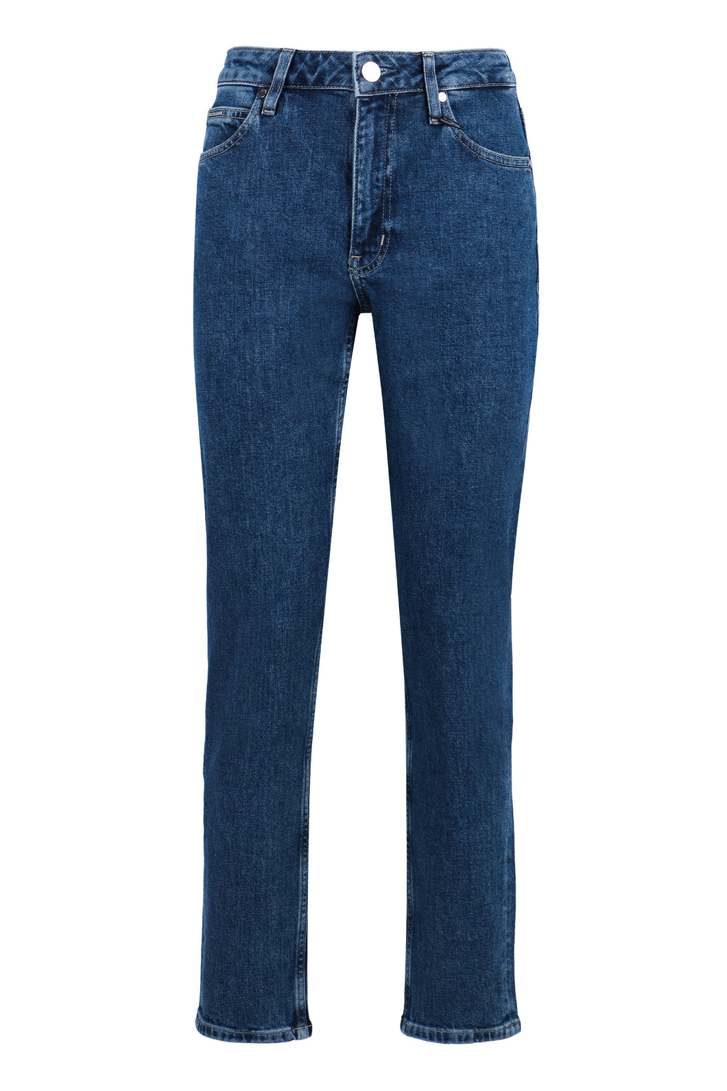 5-pocket straight-leg jeans