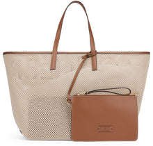 Load image into Gallery viewer, Tote bag with leather inserts
