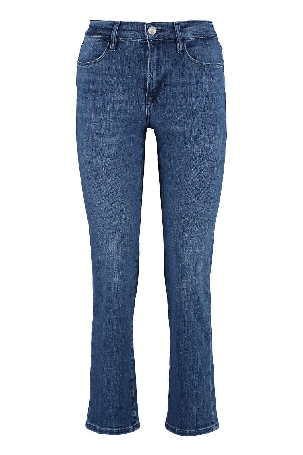 5-pocket straight-leg jeans