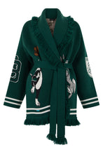 Load image into Gallery viewer, Cardigan with fringes and belt
