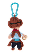 Load image into Gallery viewer, Crochet Cowboy keychain
