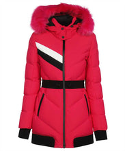 Load image into Gallery viewer, Cambria fur hood long down jacket
