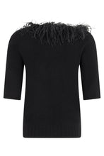 Load image into Gallery viewer, Cashmere blend pullover with feathers
