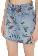 Load image into Gallery viewer, Printed denim skirt
