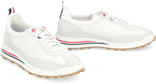 Load image into Gallery viewer, Leather and fabric low-top sneakers
