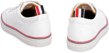 Load image into Gallery viewer, Leather and fabric low-top sneakers
