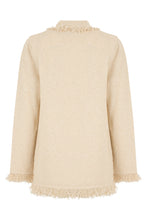 Load image into Gallery viewer, Double-breasted blazer with fringes
