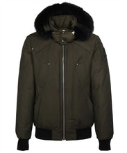 Load image into Gallery viewer, Hooded bomber-style down jacket

