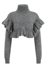 Load image into Gallery viewer, High neck sweater in mohair wool blend
