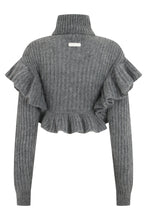 Load image into Gallery viewer, High neck sweater in mohair wool blend
