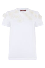 Load image into Gallery viewer, T-shirt with floral applications
