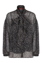 Load image into Gallery viewer, Silk blouse with polka dots
