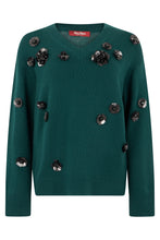 Load image into Gallery viewer, Wool sweater mixed with cashmere with floral applications
