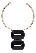 Load image into Gallery viewer, Metal and ebony choker necklace
