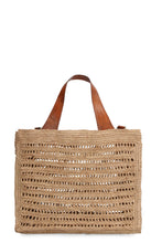 Load image into Gallery viewer, Nosy raffia tote bag
