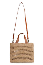 Load image into Gallery viewer, Nosy raffia tote bag
