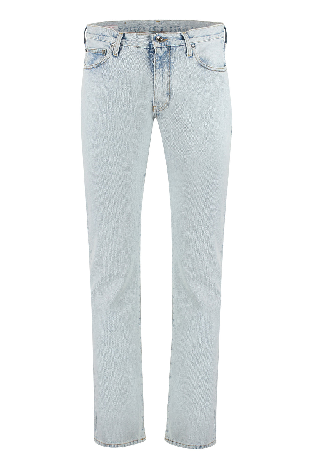 5-pocket straight-leg jeans