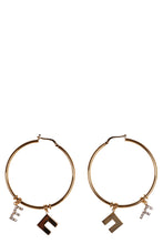 Load image into Gallery viewer, Logo hoop earrings
