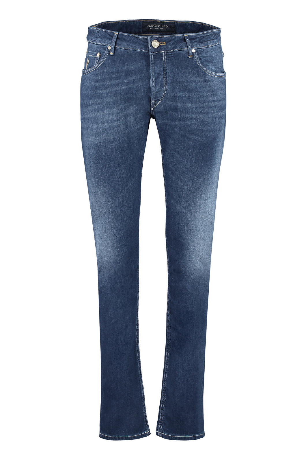 5-pocket straight-leg jeans