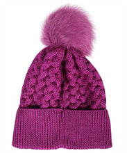 Load image into Gallery viewer, Knitted beanie with pom-pom
