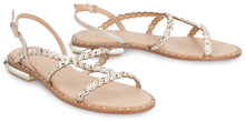Load image into Gallery viewer, Paola studded leather flat sandals
