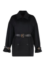 Load image into Gallery viewer, Pausa double-breasted virgin wool coat
