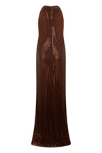 Load image into Gallery viewer, Long dress with rhinestones and crossed straps on the back
