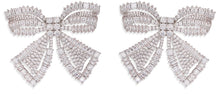 Load image into Gallery viewer, Bow earrings with crystals

