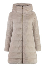 Load image into Gallery viewer, Hooded faux fur jacket
